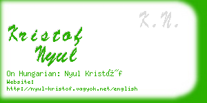 kristof nyul business card